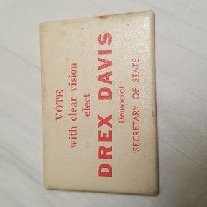 Vintage 70s Vote Drex Davis Secretary of State Mirror